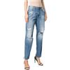 DIESEL Alys 084ZE Jeans Da Donna W26/L30 Dritti Lavati Strappati Blu 100% Cotone