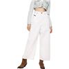 Diesel D-Luite 069EE Jeans Donna W30/L30 Wide Fit Bianco Cotone 100% Vita Alta