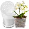 not specified Set 6 pentole trasparenti per orchidee con caratteristiche di flusso d'aria e 18