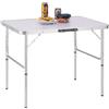 BAKAJI Tavolo Campeggio Picnic Alluminio 90x60x70 Pieghevole Valigetta Piano Formica