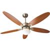 Zephir Ventilatore a Soffitto con 5 Pale Ø124cm Colore Noce con Telecomando
