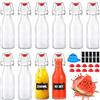 Yamaiduo Bottigliette di Vetro Piccole, 10 Bottiglie vetro 250ml Riutilizzabili con Tappo