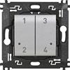 Legrand BTICINO Comando 4 Scenari Livinglight NT4575CW, Comando Centralizzato per Luci, Tapparelle e Prese Smart, Interruttore WiFi con Batteria, Superficiale, Controllo da Remoto, Automazioni, Smart Home