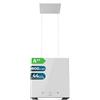 Cecotec Cappa Aspirante a Isola 44 cm, Cappa Cucina. Bolero Flux CCT 448000 Glass White A++ Cappa 44cm vetro bianco, Flusso d'Aria 800m3/h, 210W, A++, Slider, LED, Carbonio Ø176, alluminio 5 strati