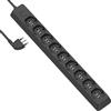 Electraline 61924 Multipresa 9 Posti polivalenti P40 (Schuko + 10/16A) di grossa