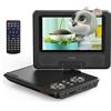 YOTON Lettore DVD Portatile 9,5'' con Schermo HD Ruotabile 7,5'', Batteria 4-6 O