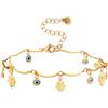 Eye Anklet Regolable Chain Evil Eye Eye Eye Estey Barefoot Jewelry