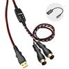 EBXYA Cavo USB MIDI da USB a interfaccia MIDI a 5 pin, 1,5 m,