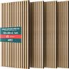 VOUNOT® Set da 4 Pannelli Fonoassorbenti 120x60x2,1 cm in MDF con Feltro di Poliestere Ignifugo, Pannelli Acustici da Parete 3D Isolamento Acustico per Soggiorno, Camera e Ufficio, Rovere Chiaro