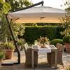 PIDEMA.IT Ombrellone da giardino 3X4 decentrato con struttura in alluminio nero gazebo