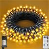 Realky Luci Albero di Natale, 12M 100 LED Luci Natalizie da Esterno ed Interno,