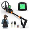 Jradse Metal Detector per Bambini, Metal Detector Leggero IP68 con Display LCD e Indica