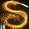 Dekofun Luci Albero di Natale 1M 100 LED Luci di Natale da Esterno Cascata a Batteria co