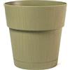 Stefanplast Vaso In Plastica Ethica Con Riserva Acqua, 30Cm, Verde Oliva