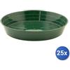 Euro 3 plast 25x Sottovasi In Plastica Moplen Euro Cm12 Verde