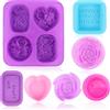 Pwsap 10Pezzi Stampi per Sapone,Silicone per uso alimentare stampo morbido Angeli p