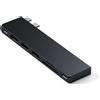 Satechi, Hub USB-C Slim PRO per MacBook Plug and Play compatto, Nero