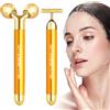 2-IN-1 Beauty Bar 24K Golden Massaggiatore Viso, Rullo 3D Elettrico E Kit Di Mas