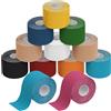 ALPIDEX Nastro Kinesiologico Tanti Colori 1/3/ 6/12 Rotoli 5 m x 5,0 cm E Book Esempi