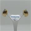 ORECCHINI A BOTTONE IN ORO GIALLO E BIANCO 18KT 750 10,4 GR CON DIAMANTI (3152)
