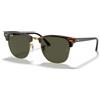 Ray-Ban Ray Ban 3016 Clubmaster - W0366 51 - Occhiali Sole - Havana su Oro/Verde G15
