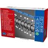 Konstsmide 3695 - 207 Catena luminosa LED diodi con piccole rotonde per esterni (IP44)/certificato VDE/24 V trasformatore esterno/160 diodi a luce bianca fredda/cavo nero