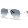 Ray-Ban Ray Ban 3025 Aviator - 003/ 3F - Occhiali da Sole - Argento/Azzurro Sfumato