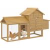 PawHut Pollaio Prefabbricato in Legno per 2 Galline Ovaiole per Giardino