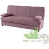 DIVANO 3 POSTI 190x81x90 CM CON CONTENITORE PRONTO LETTO 1 PIAZZA TESSUTO VIOLA