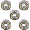 No 5 pezzi 606Z 6 x 17 x 6mm metallo miniatura radiali rigidi a sfere B1H68882