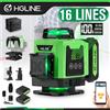 HGLINE 4D 16 linee Livella laser tracciatore autolivellante con Telecomando + 2Batterie
