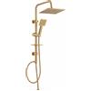 topolenashop Asta Saliscendi Colonna Doccia Soffione Quadrato Doccetta Saliscendi 87305