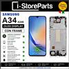 Samsung DISPLAY LCD OLED PARI ORIGINALE FULL SIZE SAMSUNG A34 A346B SCHERMO FRAME BIANCO