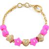 Morellato BRACCIALE DONNA MORELLATO COLOURS,9 CHARMS CUORI FUCSIA,STELLE ORO,JEWEL,SABZ341