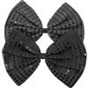 2 Pcs Brillantini Cravatta Con Fiocco Rosso Grande Paillettes