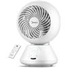 Midea MDF24JRW Ventilatore da Tavolo 28dB, Diametro 20 cm per Circolazione Aria, Portata 18m, Oscillazione 120°+105°, 5 Velocità Regolabili, Timer 15H con Telecomando, Per Camera e Ufficio, Bianco
