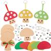 Baker Ross FN308 Kit portachiavi e portaborse a forma di fungo di rospo - Confezione da 5, lavoretti d'autunno per bambini
