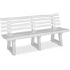 VivaGarden Panchina da Giardino in Resina Isotta 148x53xh75 cm Bianco Vivagarden