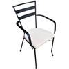 GDLC Sedia da Giardino con Cuscino Ferro Verniciato 52,5x50x90 cm Nero Indie GDLC