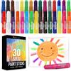 Zenacolor 30 bastoncini di vernice per bambini, forniture artistiche per bambini