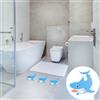 5 Pcs Adesivi Con Animali Dell'oceano Per Piastrelle Bagno Vasca Da