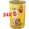 PEDIGREE 24 X Pedigree Dog Cibo Umido Per Cane Con Pollo E Carote In Lattina Da 400 Gr