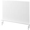 YAMAZAKI 10066 TOWER Pannello Magnetico da Scrivania, bianco,Acciaio/Silicone, minimalistisch, 4,8 x 58 x 41.7-45.5 cm (L x L x A)