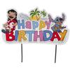 dekora - Cake Topper di Stitch Happy Birthday - Decorazione per Torta di Compleanno Adatta al Contatto con Alimenti - Topper in Carta e Plastica per Decorare Torte - Dimensioni 16,5 x 13 cm