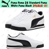 Puma Roma 24 Standard Puma Bianco Puma Nero 396868-01 Taglia Uomo