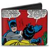 Justice League Bi-Fold Wallet Batman Slapping Robin Scene Halftone Reds