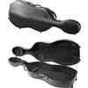VEVOR Custodia per Violoncello 4/4 Dimensione Completa, in Fibra di Carbonio Composita, Borsa da Viaggio Portatile, con Fodera in Peluche, Doppie Tracolle, Antigraffio, Forma Violoncello, Nero