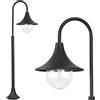 Bakaji Lampione Vittoriano Classico da Giardino Lampada Arco Esterno Alluminio 120cm