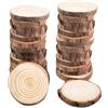 Relota 18 Pezzi Dischi Legno Grezzo Diametro 7-10cm Fette Con Corteccia Sen