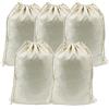DUGYIRS 5 Pezzi Borsa in Cotone con Coulisse 30cm x 40cm, Sacchetti di Mussola p
